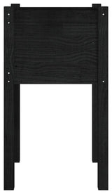 vidaXL Planter Outdoor Raised Garden Bed Flower Box Black Solid Wood Pine