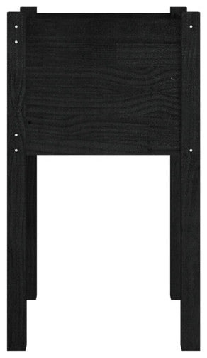 vidaXL Planter Outdoor Raised Garden Bed Flower Box Black Solid Wood Pine