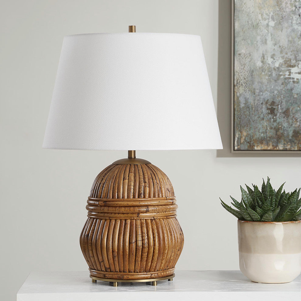 Uttermost Reed Honey Rattan Table Lamp