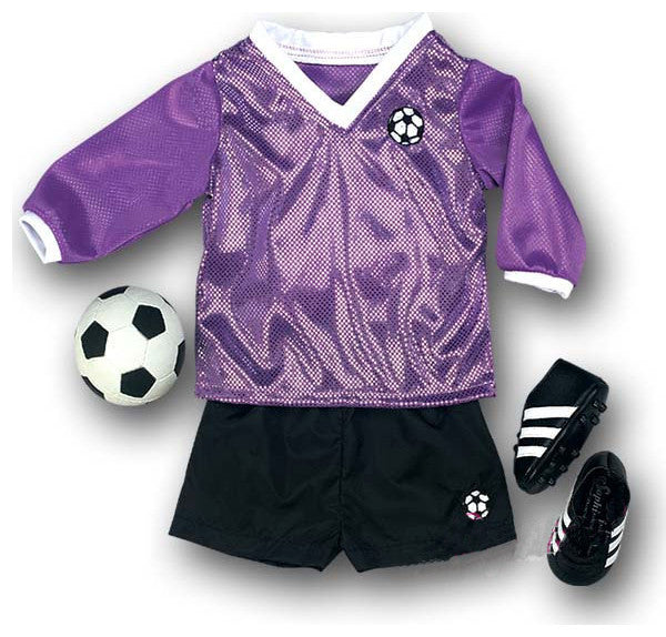 18" Dolls Soccer Outfit 6-Piece Set with Ball