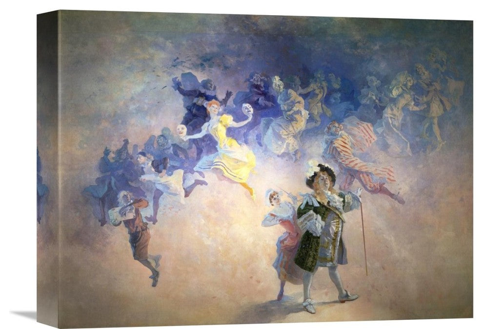"The Comedy" Stretched Canvas Giclee by Jules Cheret, 16"x12"