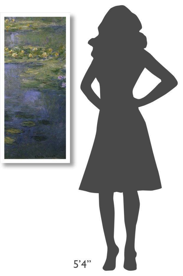 "Water Lilies (Nympheas) IV (right)" Print by Claude Monet, 18"x38"