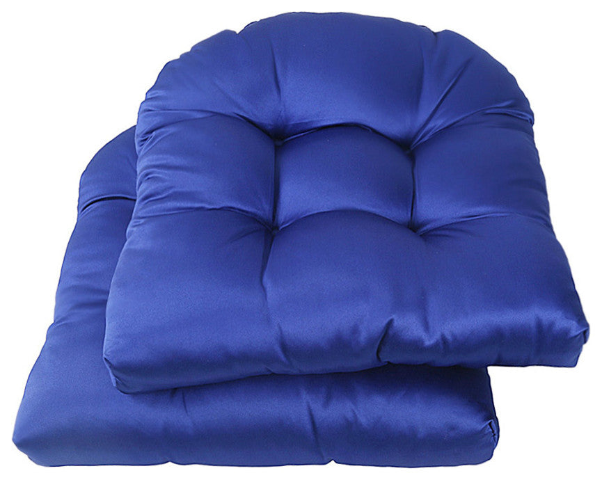 LNC Indoor Seat Cushions Dining Chair Cushion Sapphire Blue, Set of 2