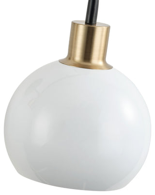 Modern Black 3-Light Bathroom Vanity Light with White Metal Shades