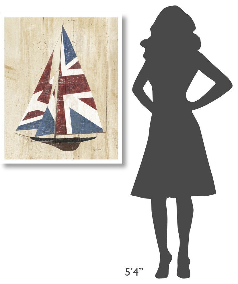 "British Flag Sailboat" Digital Paper Print by Avery Tillmon, 30"x37"