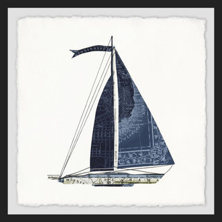 "Set Sail III" Framed Painting Prints, 12"x12"