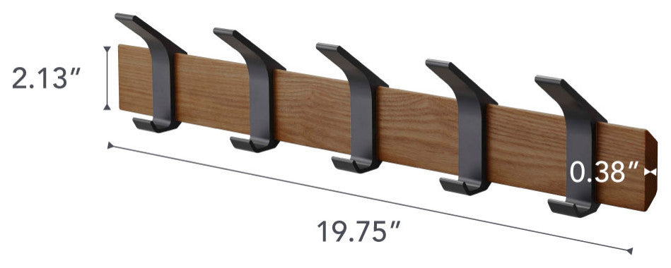 Rin Wall-Mounted Coat Hanger, Brown