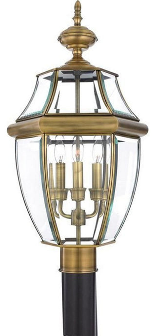 Newbury 3-Light Outdoor Lantern, Pewter