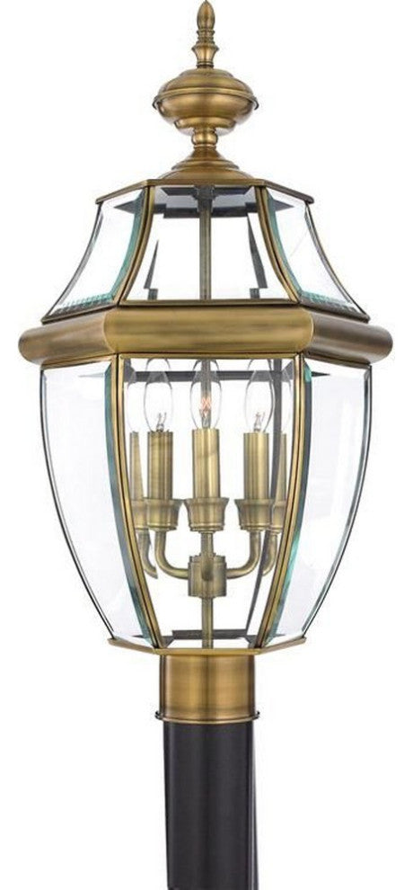 Newbury 3-Light Outdoor Lantern, Pewter