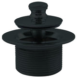 Twist & Close 1.5" Npsm Coarse Thread Bath Drain In Powder Coated Flat Black