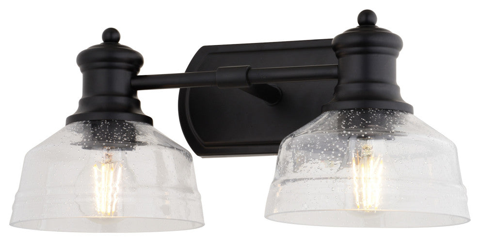 Vaxcel Lighting W0503 Beloit 2 Light 17"W Vanity Light - Matte Black