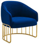 Legacy Performance Velvet Armchair, Navy
