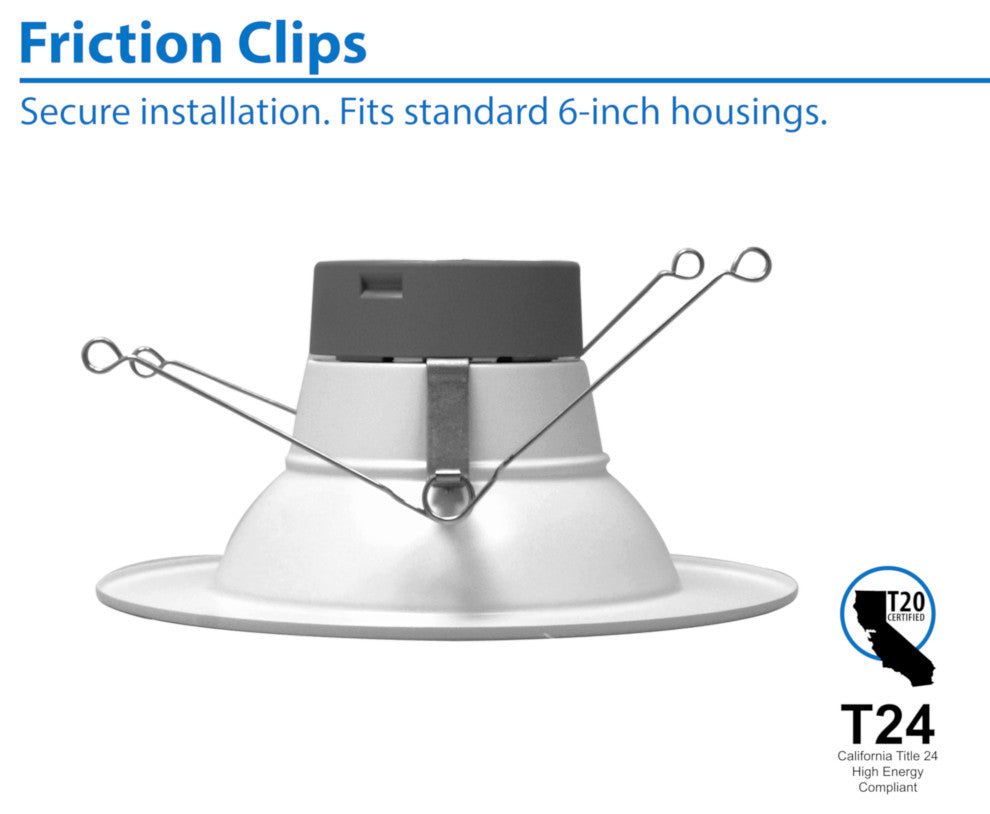 DLR566121203KWH-12PK 5/6", White Recessed LED Downlight, 12 Pack