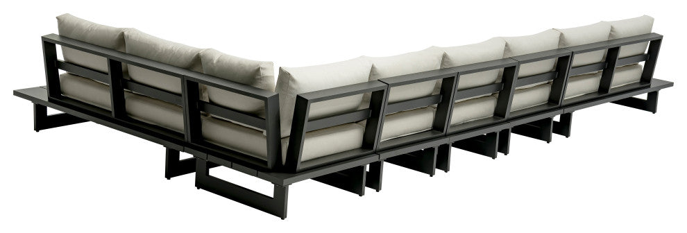 Maldives Cream Water Resistant Fabric Outdoor Patio Modular Sectional
