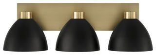 Capital Lighting 152031 Ross 3 Light 25"W Vanity Light - Aged Brass / Black