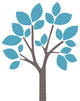 Modern Tree Fabric Wall Decals, Blue