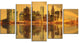 "Singapore Marina Bay Skyscrapers" Canvas Print60"x32", 5-Panels