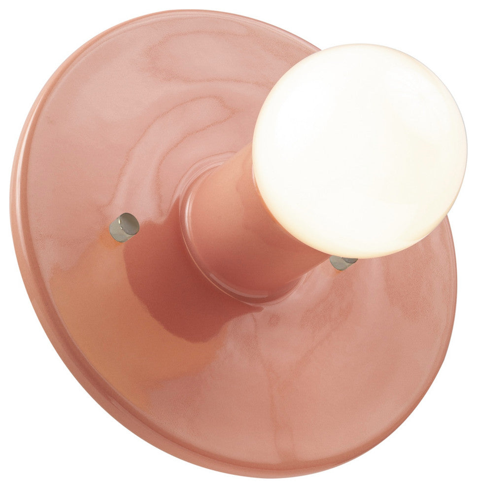 Discus Wall Sconce, Gloss Blush