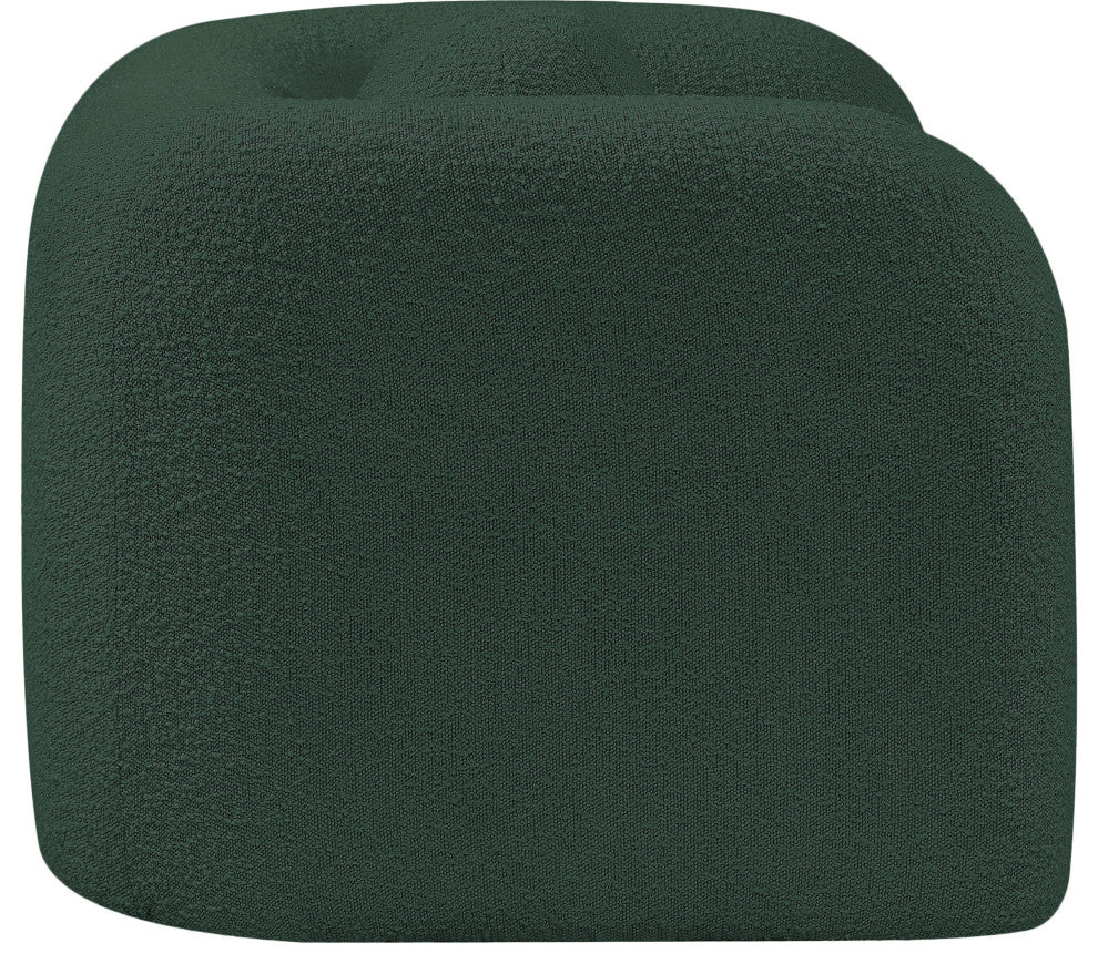 Emory Boucle Fabric Upholstered Upholstered Chair, Green