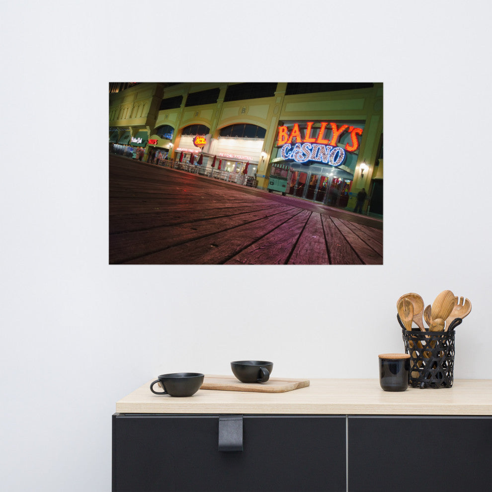 Low on the Boards Night Photography Unframed Wall Art Print, 24" X 36"