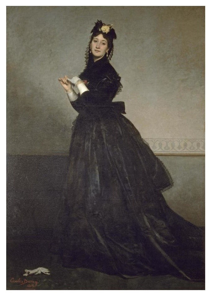"Lady with a Glove" Digital Paper Print by Emile Auguste Carolus-Duran, 17"x24"
