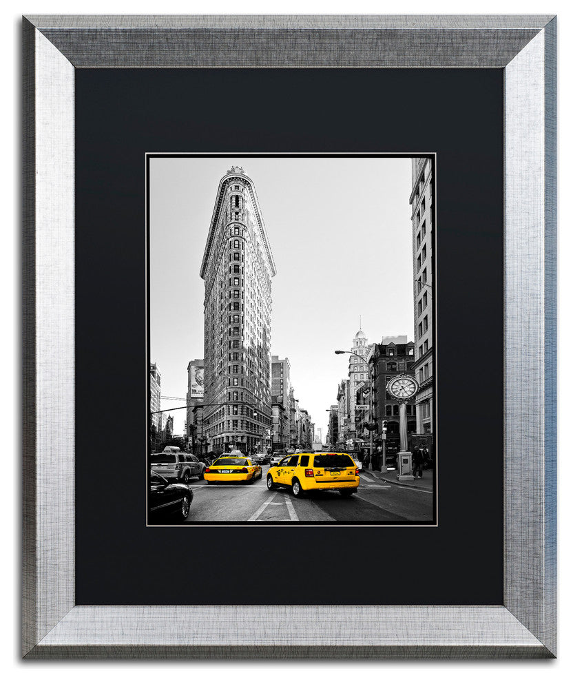 Philippe Hugonnard 'Flatiron Building NYC', Silver Frame, Black Mat, 14x11