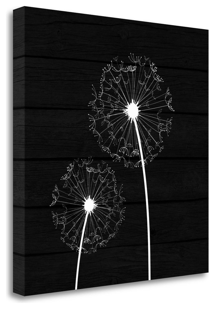 "Grey Dandelion III" By Tamara Robinson, Giclee Print on Gallery Wrap Canvas