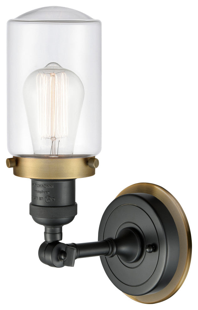 INNOVATIONS LIGHTING 203BK-BPBB-HRBB-G312 Dover 1 Light Mixed Metals Sconce