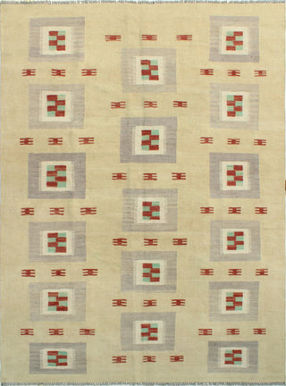 Modern Flatweave Azime Beige/Gray Rug, 5'7x8'3