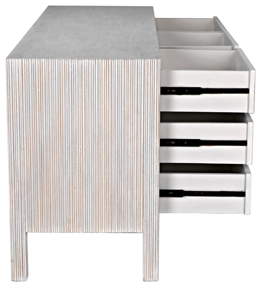 Conrad 9 Drawer Dresser, White Wash