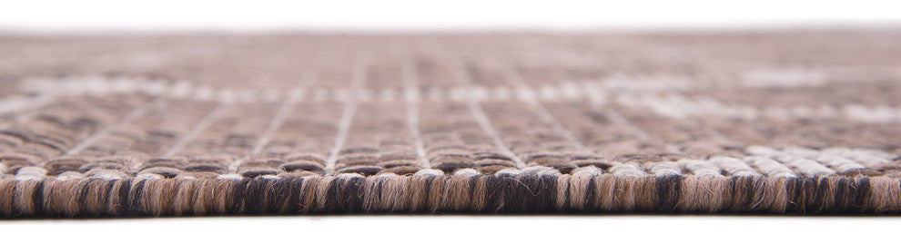 Unique Loom Brown Trellis Outdoor 5'' 0 x 8'' 0 Area Rug