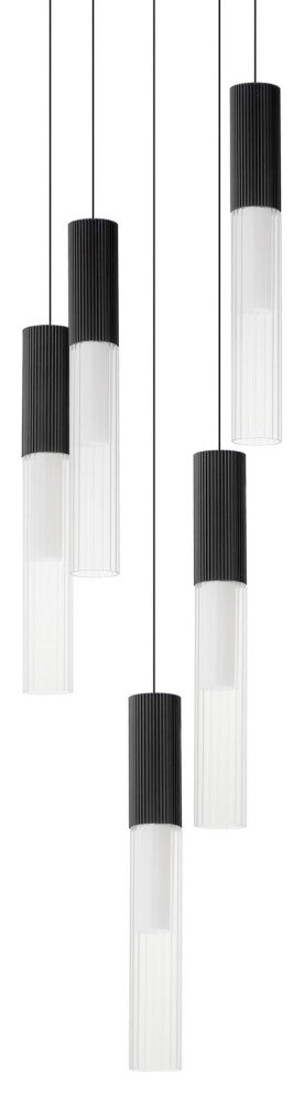ET2 E11015-144 Reeds 14"W LED Multi Light Pendant - Black