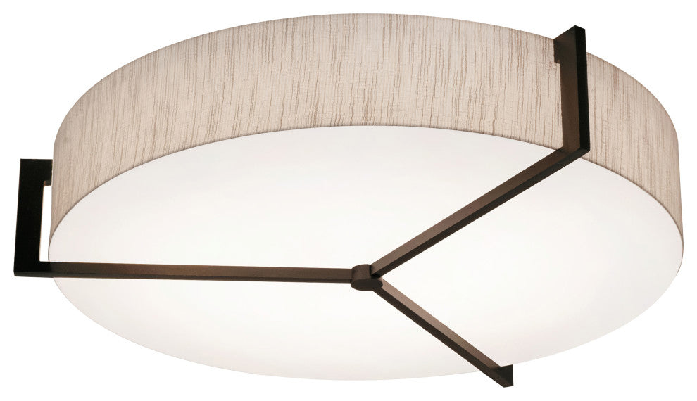 Apex 19'' Flush Mount, Espresso, Jute Shade