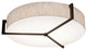 Apex 19'' Flush Mount, Espresso, Jute Shade