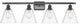 Innovations 516-4W-BK-GBC-82-LED 4 Light Bath Vanity Light, Matte Black