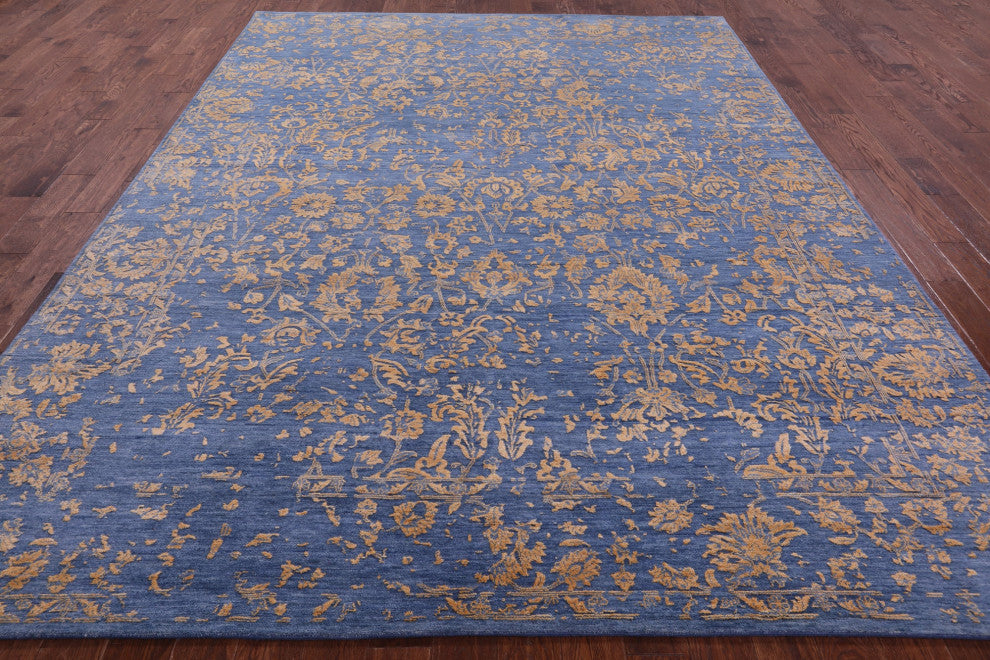 9' 0" X 11' 8" Persian Wool & Silk Handmade Rug - Q15757