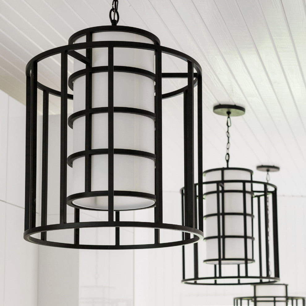 Brian Patrick Flynn for Crystorama Hulton 6 Light Matte Black Chandelier