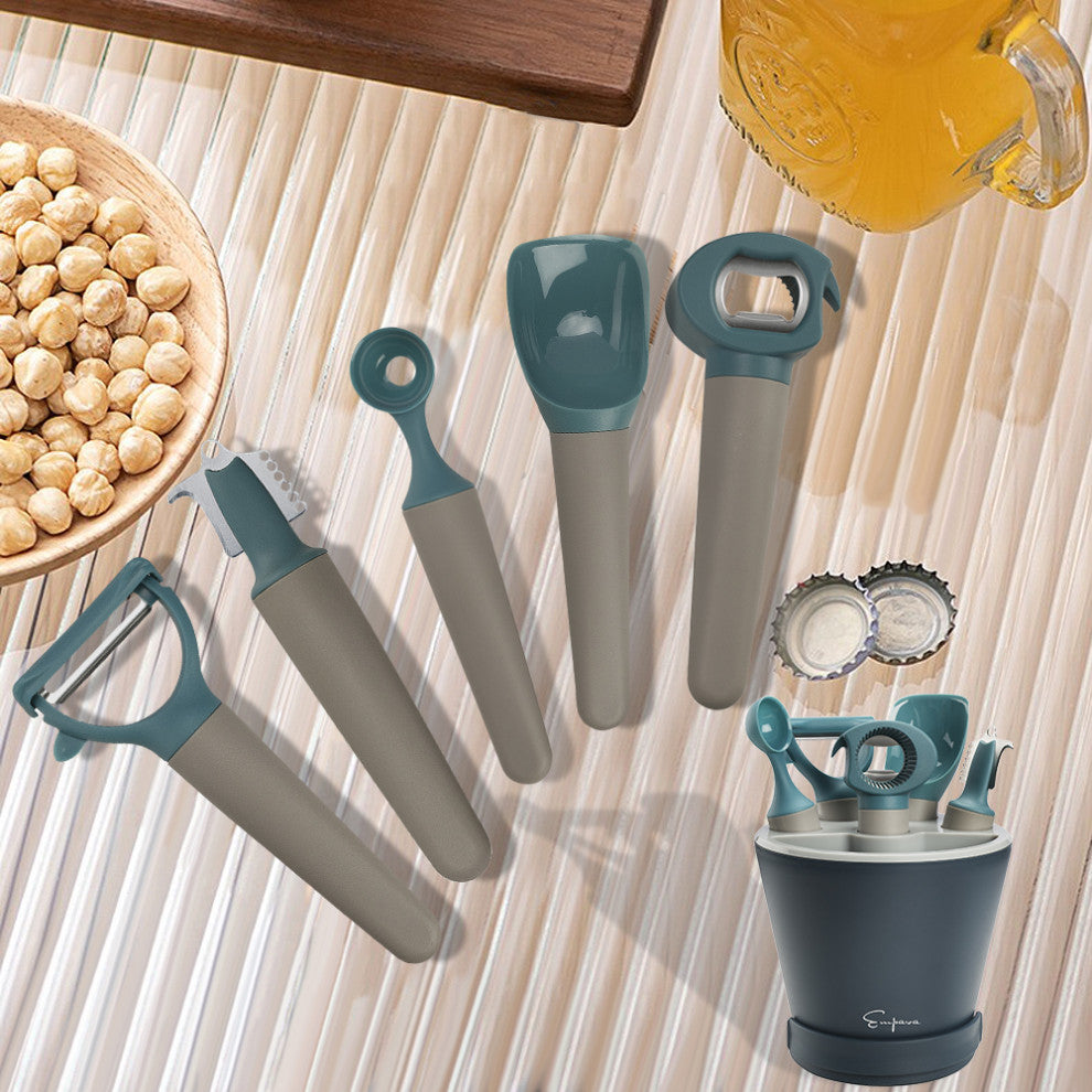 Cutter, Melon Baller, Ice Cream Scoop, Y-peeler, Lemon Zester, Bottle Opener