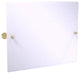 Carolina Crystal Landscape Tilt Mirror with Beveled Edge, Unlacquered Brass