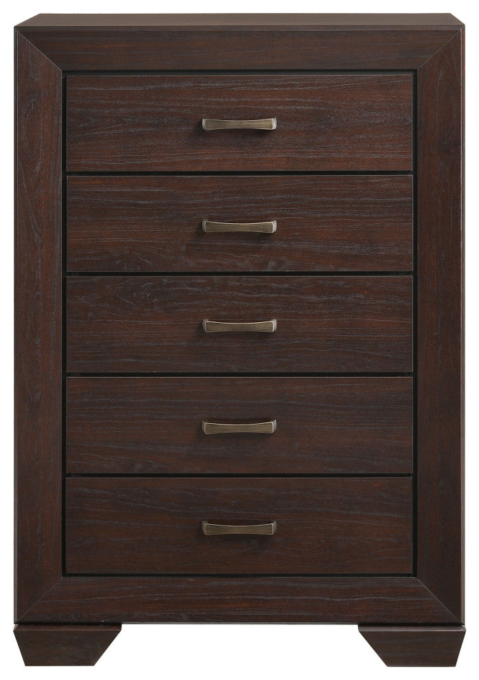 Kauffman 5-drawer Bedroom Chest Dark Cocoa
