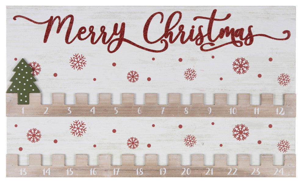 Wood Christmas Countdown 20"L