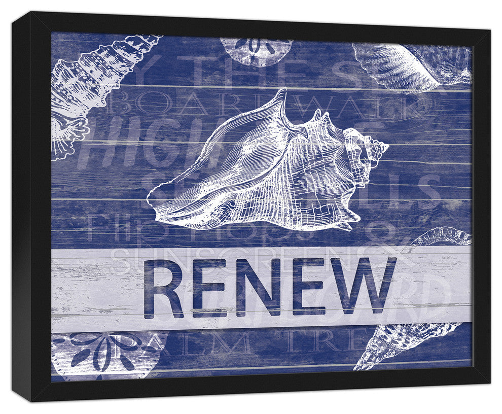 Renew Shell 16x20 Black Framed Canvas