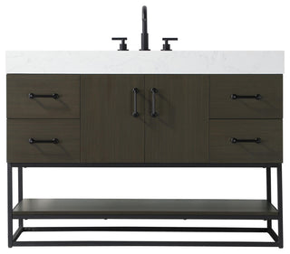 Home Living 48" Single Bathroom Vanity, Mocha Brown