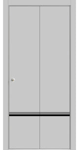 Bi-fold Doors 36 x 84 | Planum 0012 Grey Matte with  | Sturdy Tracks