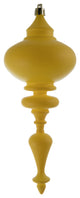 Vickerman N175078D 8" Yellow Matte Finial Ornament, Pack of 3
