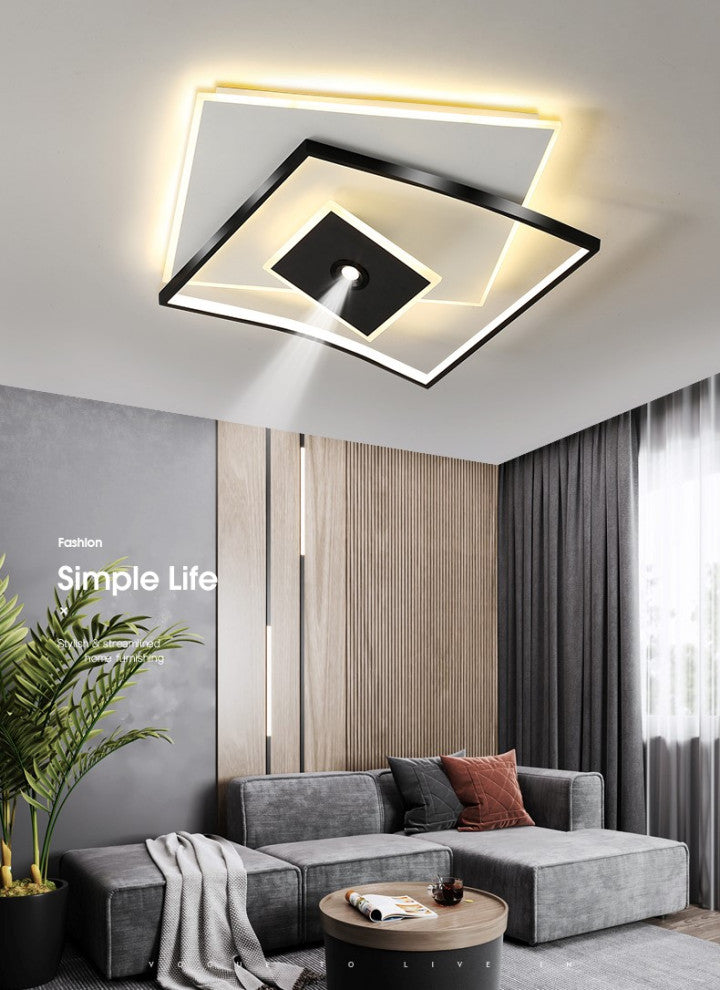Spa | Dimmable LED Ceiling Lamp, Square, Cool Light