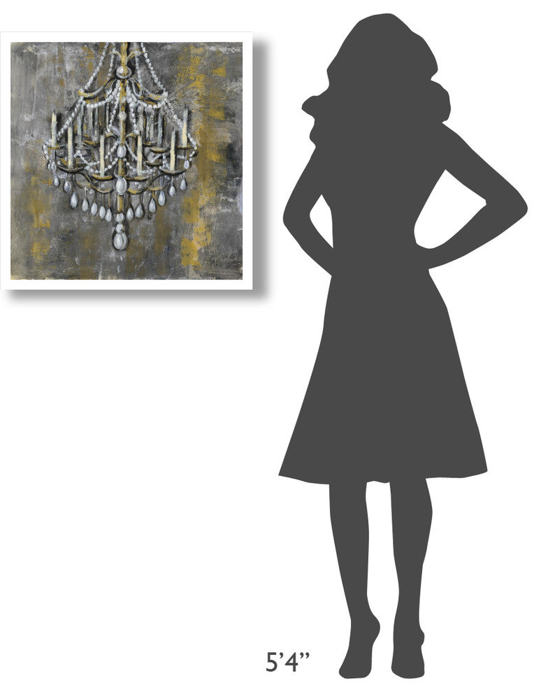 "Vintage Chandelier I" Digital Paper Print by Silvia Vassileva, 26"x26"