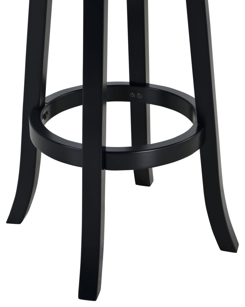 Boraam Augusta 34" Extra Tall Swivel Bar Stool, Black