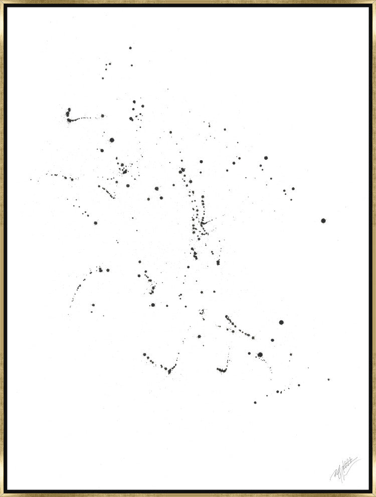 36x48 la danse des toiles I, Framed Artwork, Gold