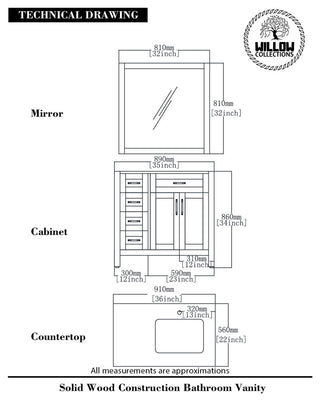 Cambridge 36 Right Offset Bath Vanity in Coventry Gray 2" White Quartz